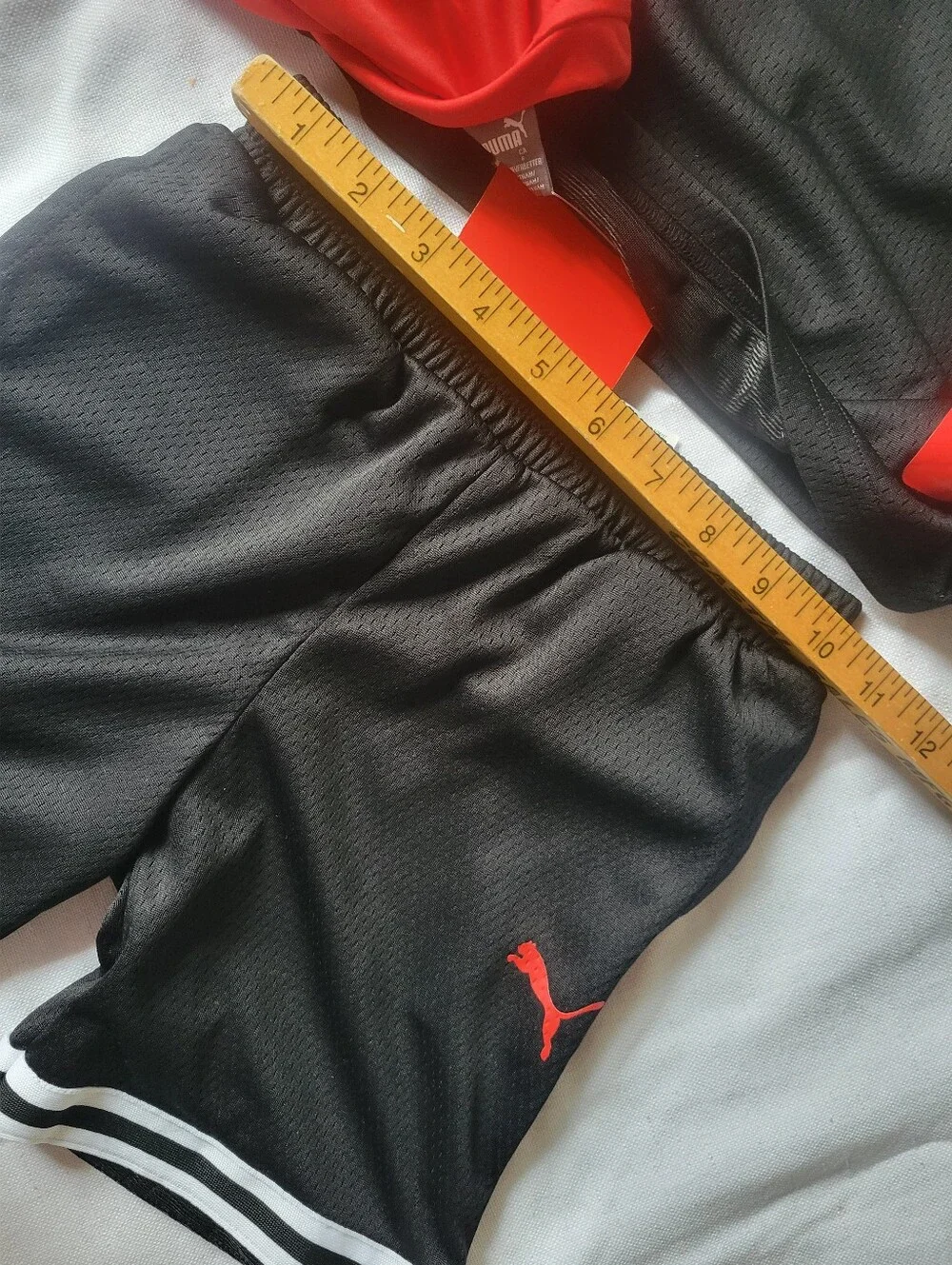 Puma Todller Boys 3 Piece Set Black Tank, Red Tee & Black Shorts Size 6 - Picture 5 of 8